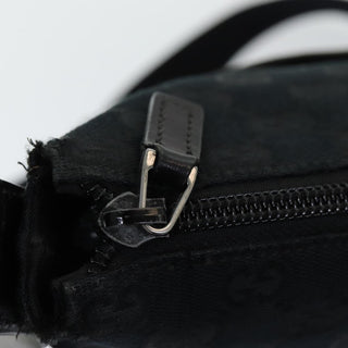Gucci Zip Messenger Bag GG Canvas with Perforated Leather