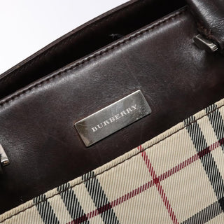Burberry Nova Check Tote Canvas and Leather