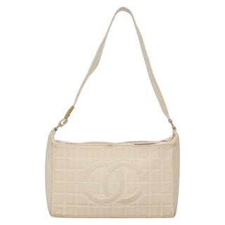 Chanel Chocolate Bar CC Shoulder Bag Quilted Leather