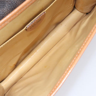 Celine Vintage Macadam Shoulder Bag Canvas and Leather