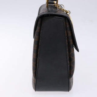 Celine Vintage Convertible Top Handle Bag Macadam Coated Canvas
