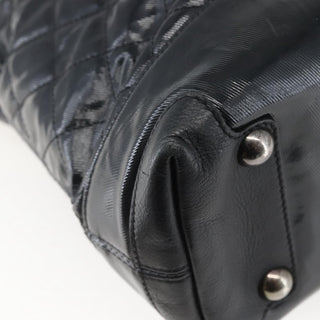 Chanel CC Charm Zip Tote Quilted Coated Canvas