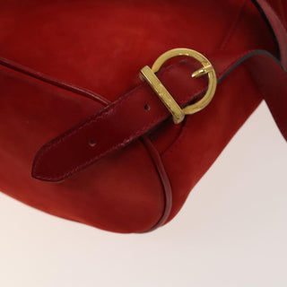 Salvatore Ferragamo Gancini Flap Drawstring Backpack Suede