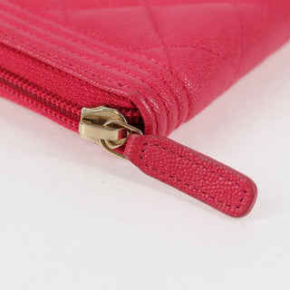 Chanel Compact Boy Wallet Caviar