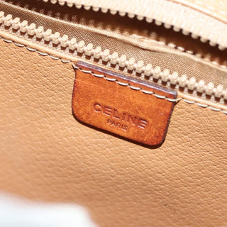 Celine Vintage Macadam Shoulder Bag Canvas and Leather