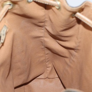 Celine Vintage Drawstring Flap Backpack Macadam Coated Canvas