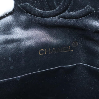 Chanel Vintage Half Moon Chain Bag Quilted Satin with Braided Detail