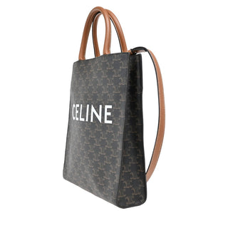 Celine Vertical Cabas Tote Triomphe Coated Canvas