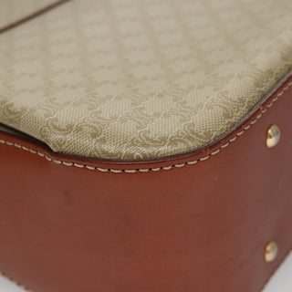 Celine Vintage Convertible Top Handle Bag Macadam Coated Canvas