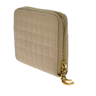 Celine C Charm Zip Around Wallet Quilted Leather