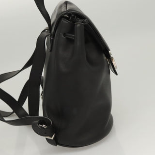 Salvatore Ferragamo Gancini Flap Drawstring Backpack Leather