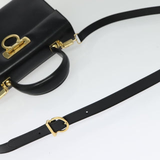Salvatore Ferragamo Gancini Convertible Top Handle Bag Leather