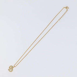 Christian Dior CD Pendant Necklace Gold-plated