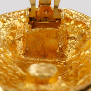 Chanel Vintage Round CC Clip-On Earrings Metal