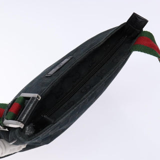 Gucci Web Strap Zip Messenger Bag GG Canvas