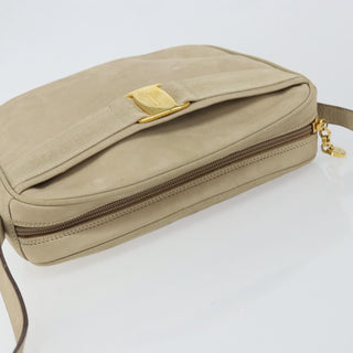 Salvatore Ferragamo Vala Shoulder Bag Suede