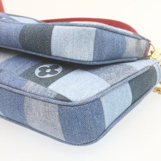 Louis Vuitton Multi Pochette Accessoires Damier and Monogram Patchwork Denim