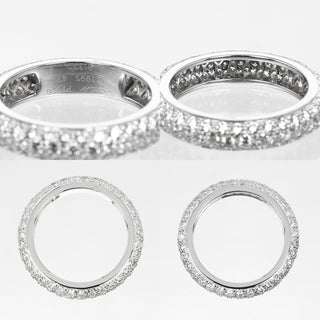 Cartier Mimi Full Pave Band Ring Platinum with Diamonds