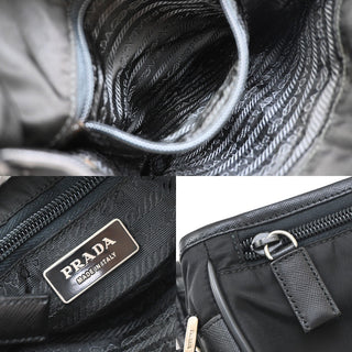 Prada Logo Flap Messenger Tessuto