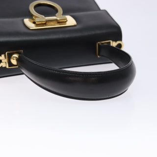 Salvatore Ferragamo Gancini Convertible Top Handle Bag Leather