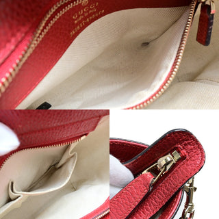 Gucci Swing Crossbody Bag Pebbled Leather