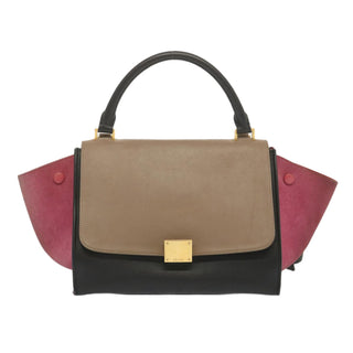 Celine Trapeze Bag Leather with Suede