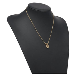 Christian Dior CD Pendant Necklace Gold-plated