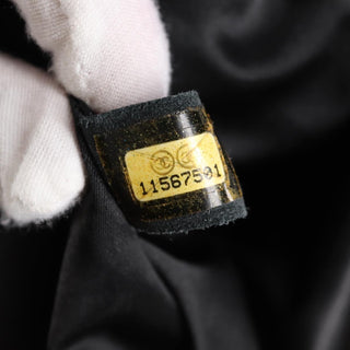 Chanel Drawstring Bucket Bag Chevron Patchwork Canvas