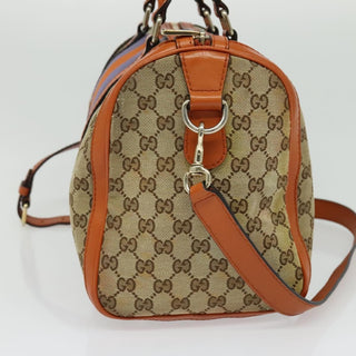 Gucci Vintage Web Boston Bag GG Canvas