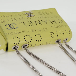 Chanel Logo Eyelets Flap Bag Perforated Calfskin