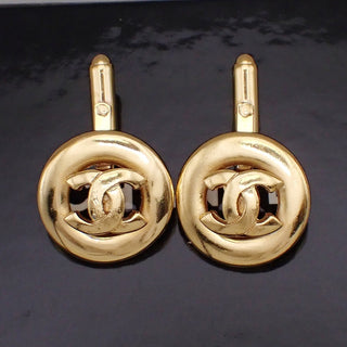 Chanel Round CC Plate Cufflinks Metal