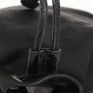 Gucci Vintage Bamboo Bucket Bag Nylon and Leather