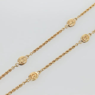 Christian Dior CD Round Pendant Necklace Metal