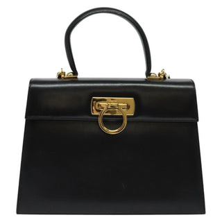 Salvatore Ferragamo Gancini Convertible Top Handle Bag Leather