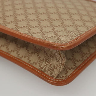 Celine Vintage Macadam Shoulder Bag Canvas and Leather