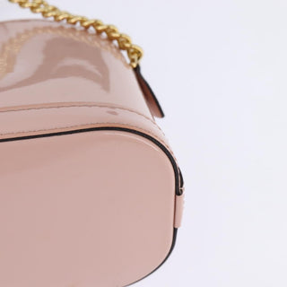 Louis Vuitton Alma Chain Handbag Vernis with Monogram Canvas