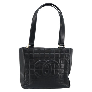 Chanel Chocolate Bar CC Tote Quilted Leather