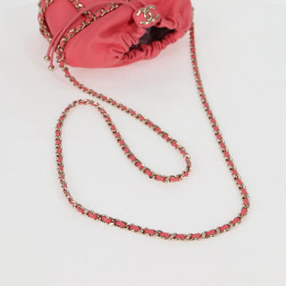 Chanel Chain Frame CC Drawstring Bucket Bag Lambskin