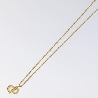 Christian Dior CD Pendant Necklace Gold-plated