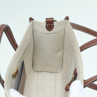 Burberry Freya Shopping Tote Canvas with Leather