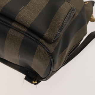 Fendi Pequin Front Pocket Backpack Coated Canvas