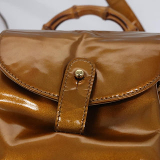Gucci Vintage Bamboo Backpack Patent