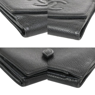 Chanel Vintage Timeless Bifold Wallet Caviar
