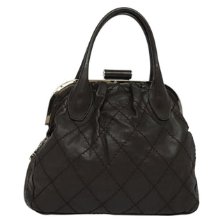 Chanel Expandable Zip Around Frame Bag Quilted Leather