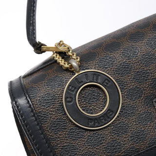 Celine Vintage Convertible Top Handle Bag Macadam Coated Canvas