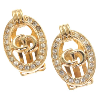 Christian Dior Vintage CD Clip-On Earrings Metal