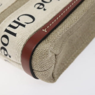 Chloe Woody Tote Canvas with Leather