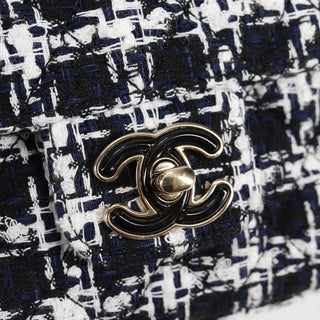 Chanel Square Classic Single Flap Bag Quilted Tweed