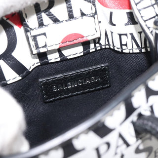 Balenciaga Shopping Phone Holder Printed Leather