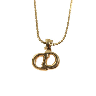 Christian Dior CD Pendant Necklace Gold-plated